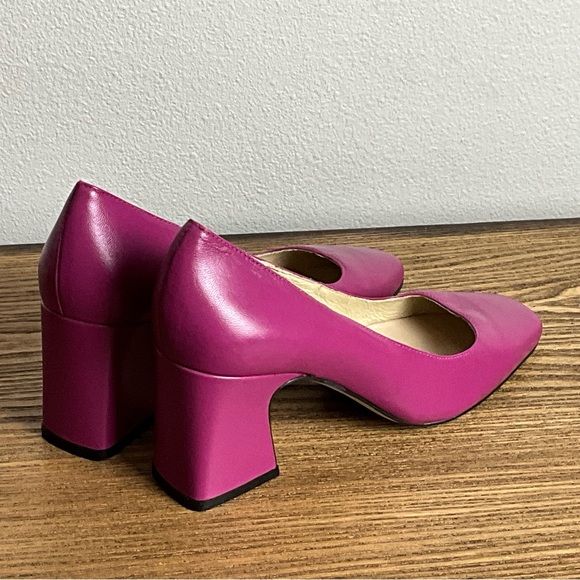 Intentionally Blank Monaco Plum Leather Pump, New in Box - Picture 6 of 11